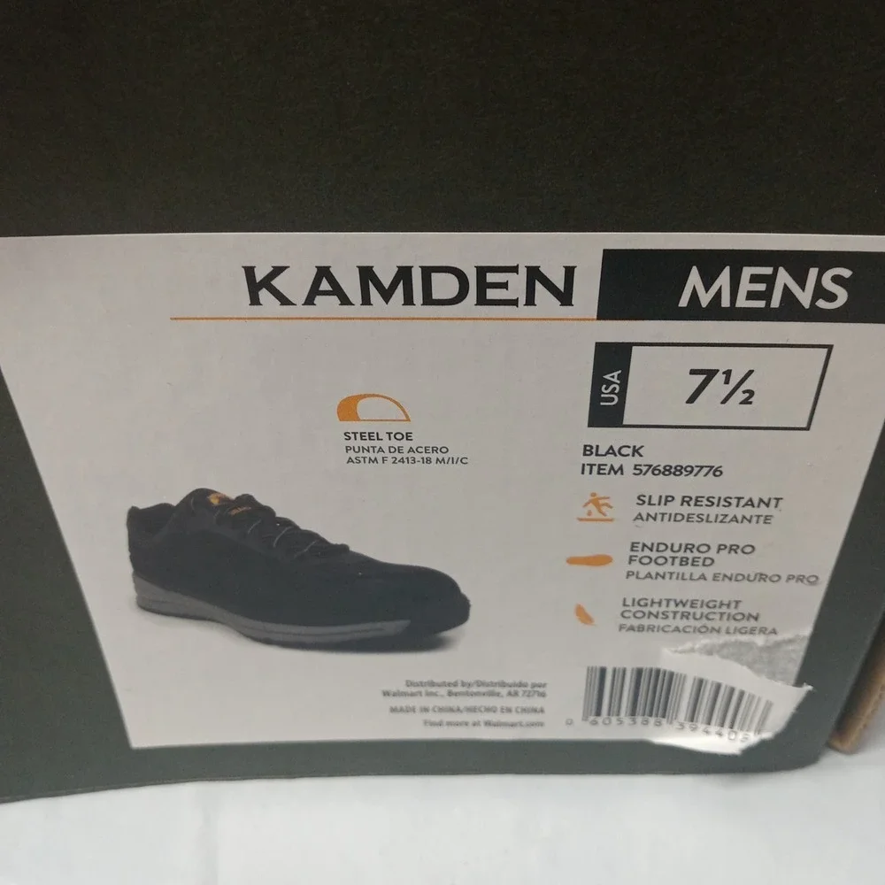 Brahma Kamden Steel Toe Work Shoes Men's Size 7.5 Black Slip Resistant NIB - Picture 7 of 7